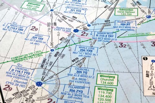 Vlies Fotótapéta - Air Navigation Map - 375x250 cm