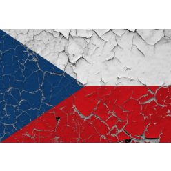   Vlies Fotótapéta - Czech Republic  Scratched Flag - 375x250 cm