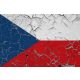Vlies Fotótapéta - Czech Republic  Scratched Flag - 375x250 cm