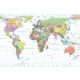 Vlies Fotótapéta - Detailed Colored World Map - 375x250 cm