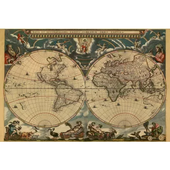 Vlies Fotótapéta - Map of Ancient World - 375x250 cm