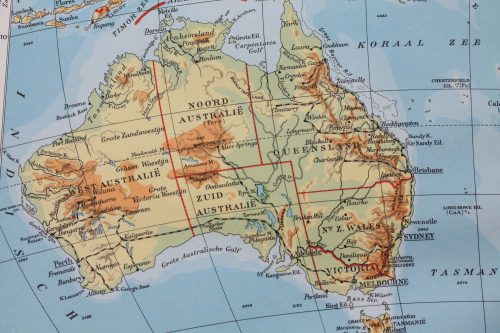 Vlies Fotótapéta - Map of Australia - 375x250 cm