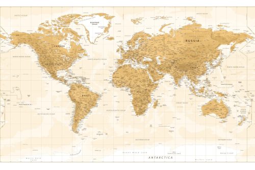 Vlies Fotótapéta - Map of the World - 375x250 cm