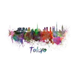 Vlies Fotótapéta - Tokyo Skyline - 375x250 cm