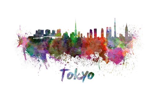 Vlies Fotótapéta - Tokyo Skyline - 375x250 cm