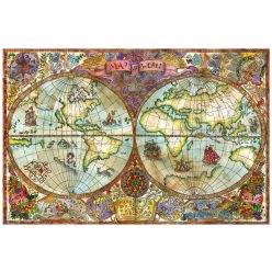   Vlies Fotótapéta - Vintage Illustration of the World - 375x250 cm