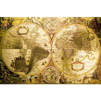 Vlies Fotótapéta - World Antique Map - 375x250 cm