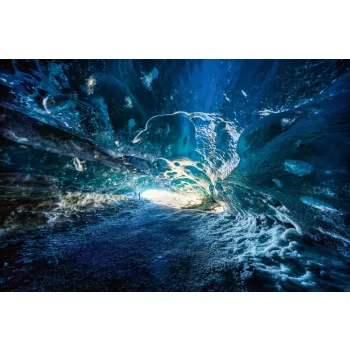 Vlies Fotótapéta - Blue ice cave - 375x250 cm