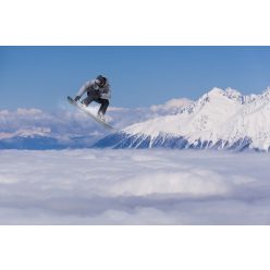 Vlies Fotótapéta - Flying snowboarder - 375x250 cm