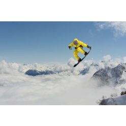 Vlies Fotótapéta - Jumping snowboarder - 375x250 cm