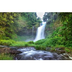 Vlies Fotótapéta - Beautiful forest waterfall - 375x250 cm