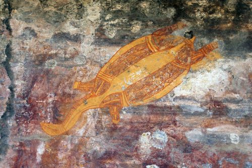 Vlies Fotótapéta - Ancient turtle rock - 375x250 cm