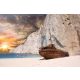 SHIPWRECKED BOAT IN ZAKYNTHOS fotótapéta, poszter, vlies alapanyag, 375x250 cm