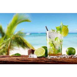 Vlies Fotótapéta - Mojito drink on beach - 375x250 cm