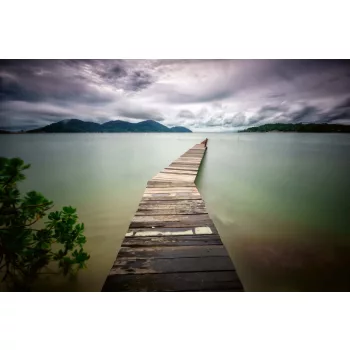 Vlies Fotótapéta - Wooden jetty  - 375x250 cm