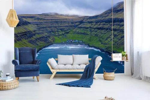 Vlies Fotótapéta - Village on coast  - 375x250 cm