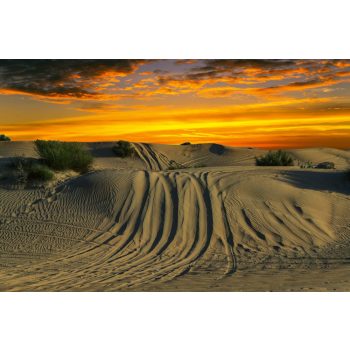 Vlies Fotótapéta - Orange sky desert - 375x250 cm