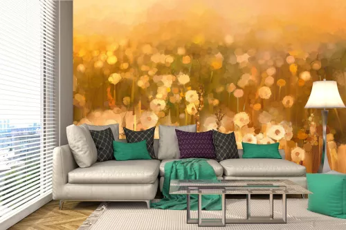 Vlies Fotótapéta - Vintage dandelion flowers - 375x250 cm