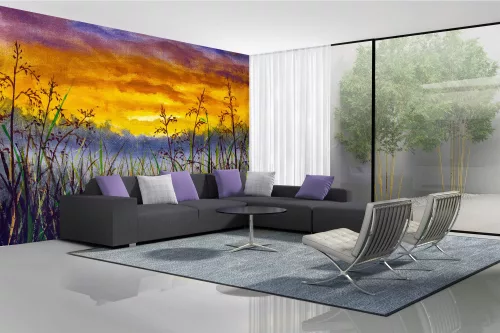 Vlies Fotótapéta - Grass in meadow - 375x250 cm