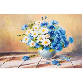   Vlies Fotótapéta - Light blue bouquet of flowers - 375x250 cm
