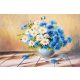 Vlies Fotótapéta - Light blue bouquet of flowers - 375x250 cm