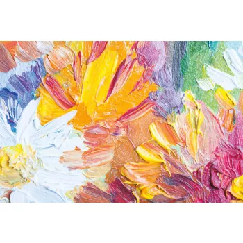 Vlies Fotótapéta - Oil floral painting - 375x250 cm