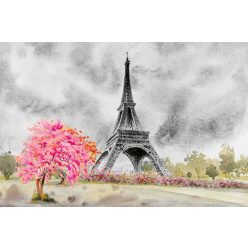 Vlies Fotótapéta - Eiffel tower painting - 375x250 cm