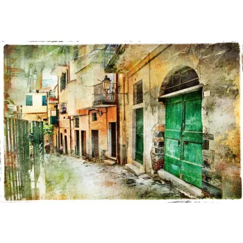   Vlies Fotótapéta - Pictorial old streets of Italy - 375x250 cm