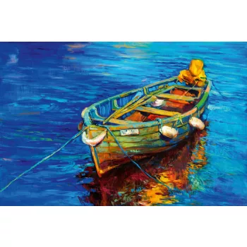 Vlies Fotótapéta - Boat and sea - 375x250 cm