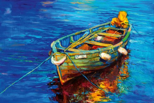 Vlies Fotótapéta - Boat and sea - 375x250 cm