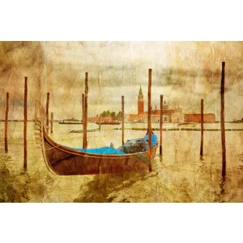 Vlies Fotótapéta - Boat in Venice - 375x250 cm