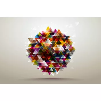 Vlies Fotótapéta - Abstract Triangle - 375x250 cm