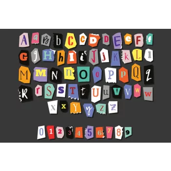 Vlies Fotótapéta - Colorful Alphabet - 375x250 cm