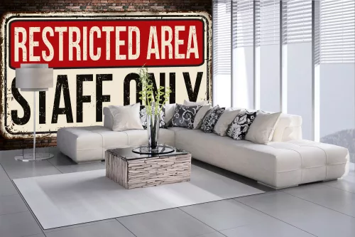 Vlies Fotótapéta - Restricted area - 375x250 cm
