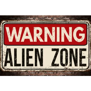 Vlies Fotótapéta - Warning alien - 375x250 cm