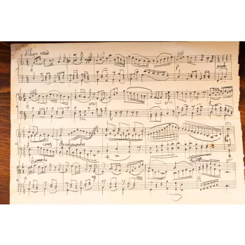 Vlies Fotótapéta - Ancient Musical Notes - 375x250 cm