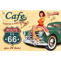 Vlies Fotótapéta - Cafe Route 66 Poster - 375x250 cm