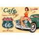 Vlies Fotótapéta - Cafe Route 66 Poster - 375x250 cm