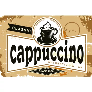 Vlies Fotótapéta - Cappuccino Vintage Sign - 375x250 cm