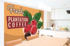 Vlies Fotótapéta - Coffee Plantation Sign - 375x250 cm