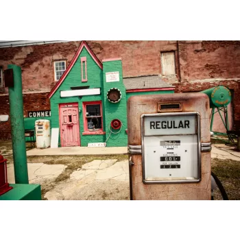  Vlies Fotótapéta - Gas Station on the Route 66 - 375x250 cm