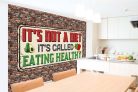 Vlies Fotótapéta - Healthy Vintage Sign - 375x250 cm