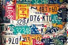 Vlies Fotótapéta - Old American License Plates - 375x250 cm