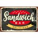 Vlies Fotótapéta - Old Sandwich Bar Sign - 375x250 cm