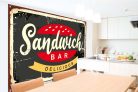 Vlies Fotótapéta - Old Sandwich Bar Sign - 375x250 cm