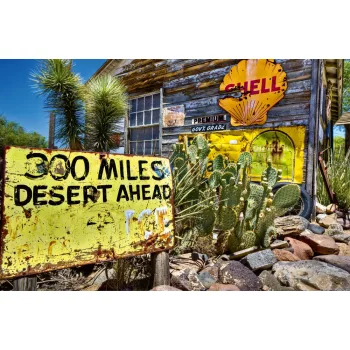   OLD SHELL STATION fotótapéta, poszter, vlies alapanyag, 375x250 cm
