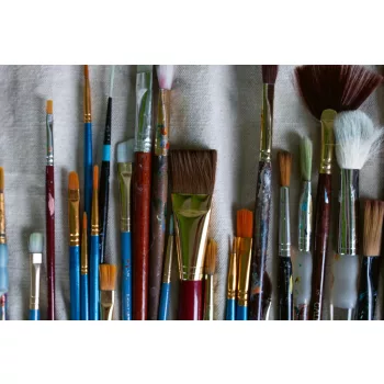 Vlies Fotótapéta - Retro Paintbrush - 375x250 cm