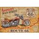 Vlies Fotótapéta - Route 66 Motorcycle Poster - 375x250 cm