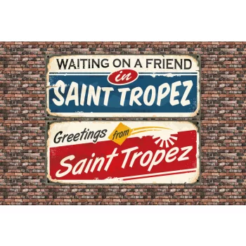 Vlies Fotótapéta - Saint Tropez Sign - 375x250 cm
