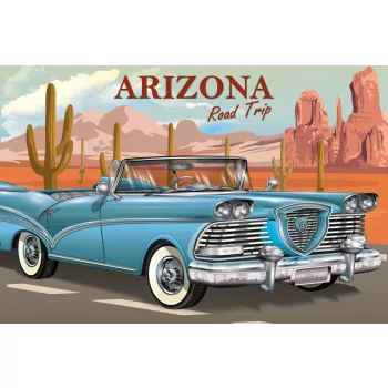 Vlies Fotótapéta - Vintage Arizona Poster - 375x250 cm